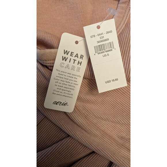 Aerie NEW NWT Womens Large Pink Ribbed Tank Top Gym Workout Yoga Active - Picture 4 of 5